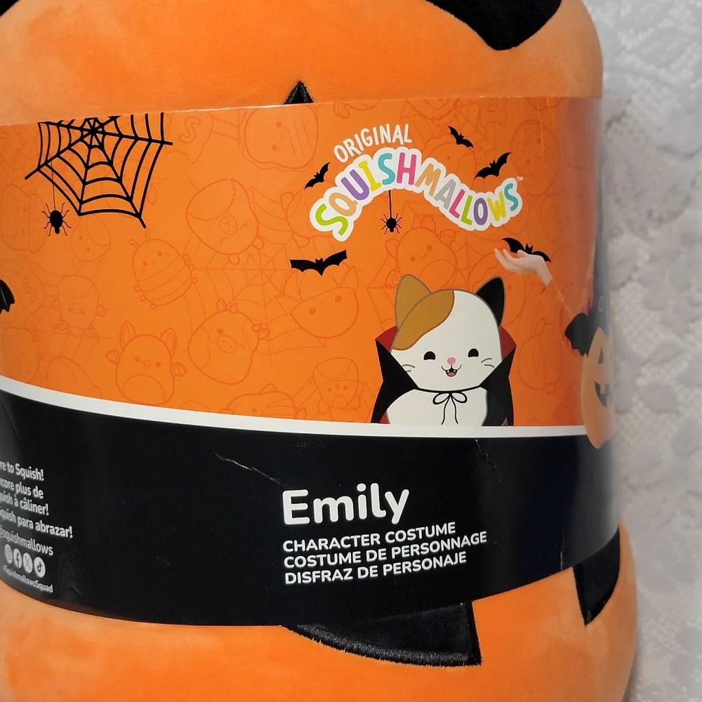 Original Squishmallows Emily Bat Pumpkin Halloween Plush Wearable Costume 6+ OS